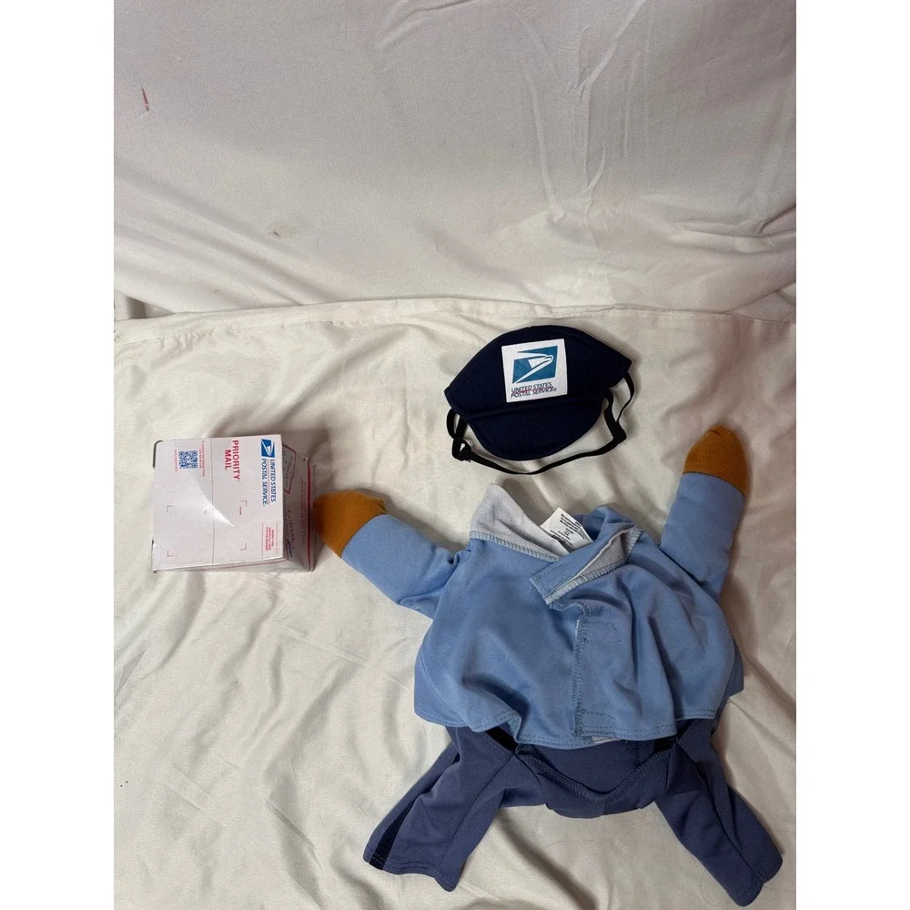 USPS Mail Carrier Pup Dog Costume Small ABC Prod Co PET20170 Blue Official Logo